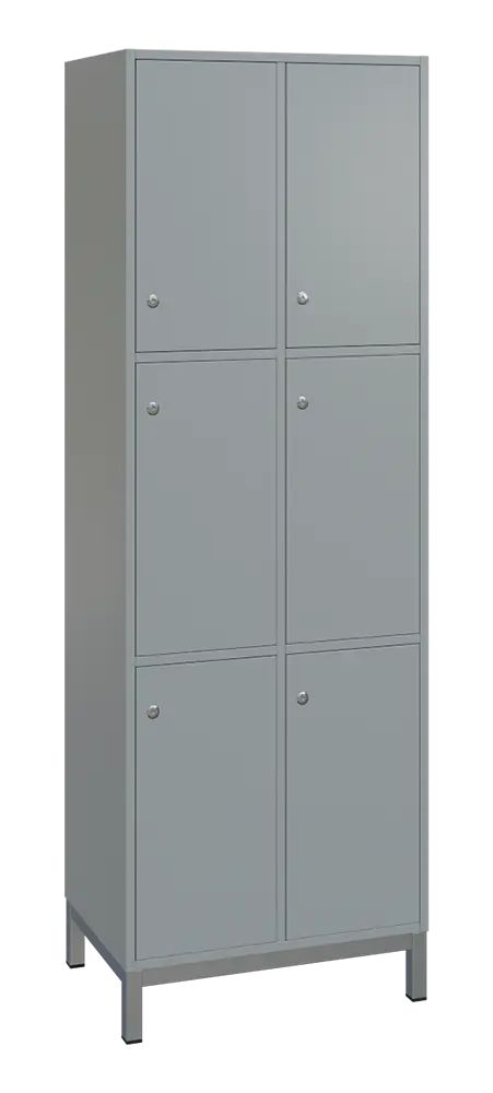 SBS-3322 šatní skříň 6-boxová, 1800x600x400 mm, kovové nohy, šedá